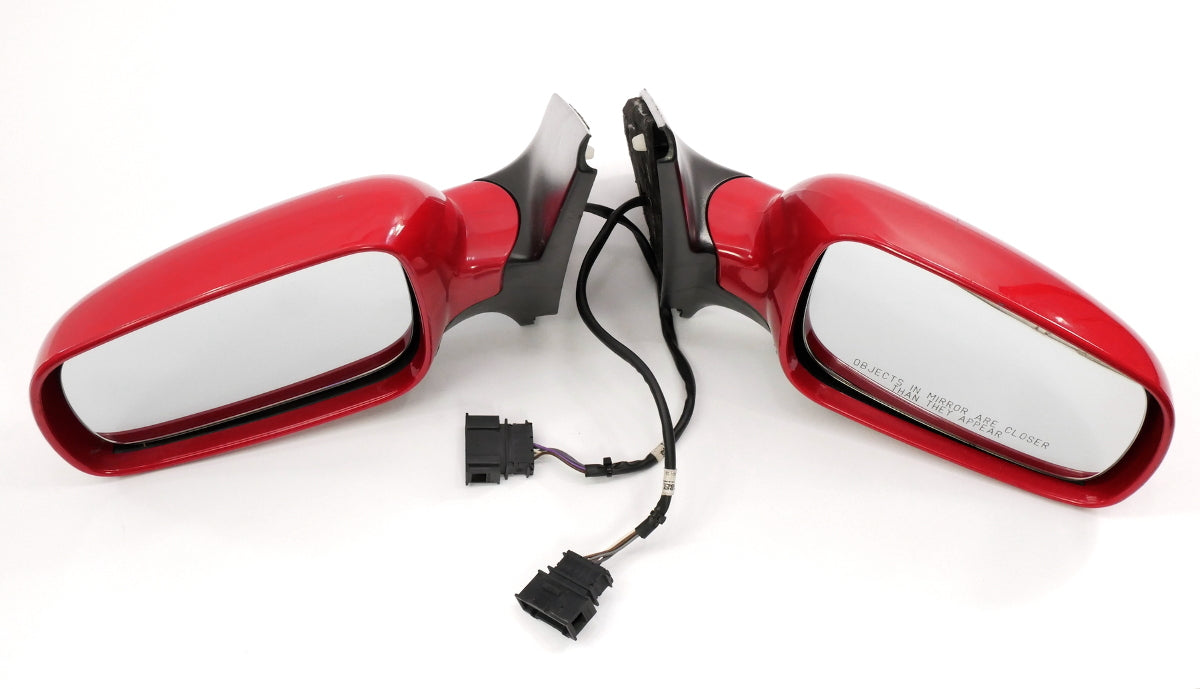 Set Side View Door Exterior Mirrors 99-05 VW Jetta Golf GTI MK4 LY3D Tornado Red
