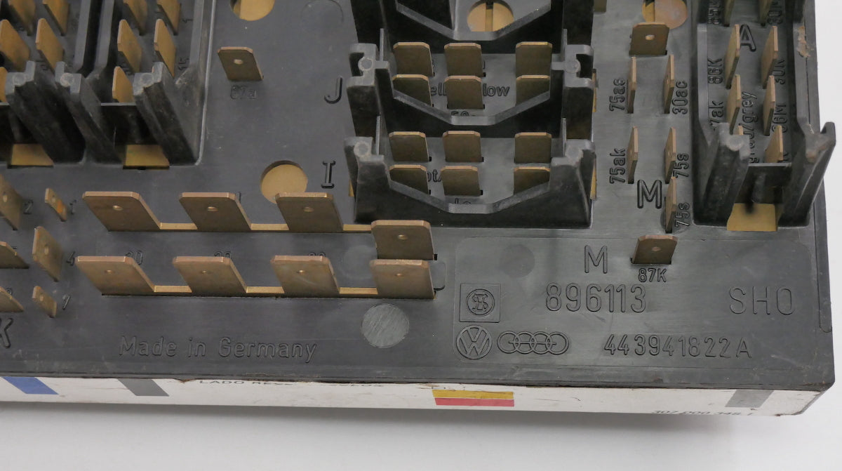 Dash Fuse Relay Box Fusebox 87-93 VW Fox ~ Genuine ~ 443 941 822 A