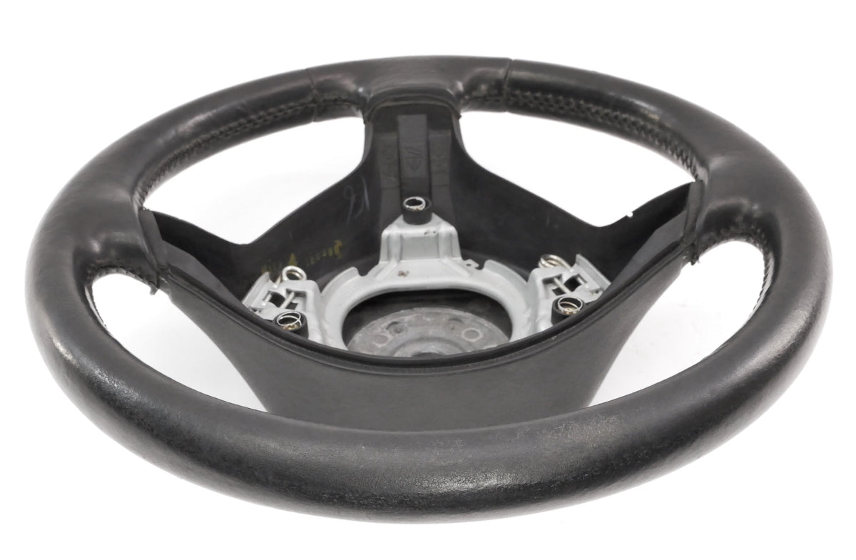 Black Leather 3 Spoke Sport Steering Wheel 99-05 VW Jetta GTI MK4 - Genuine -