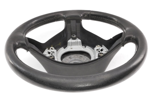 Black Leather 3 Spoke Sport Steering Wheel 99-05 VW Jetta GTI MK4 - Genuine -
