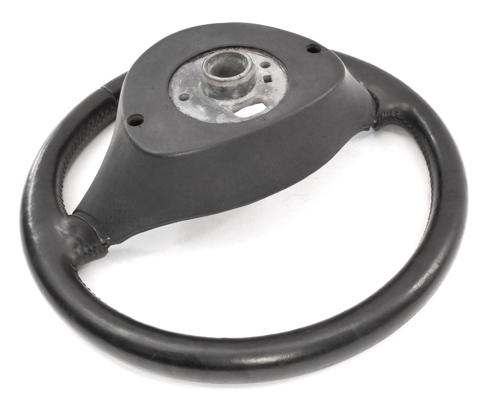 Black Leather 3 Spoke Sport Steering Wheel 99-05 VW Jetta GTI MK4 - Genuine -