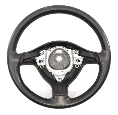 Black Leather 3 Spoke Sport Steering Wheel 99-05 VW Jetta GTI MK4 - Genuine -