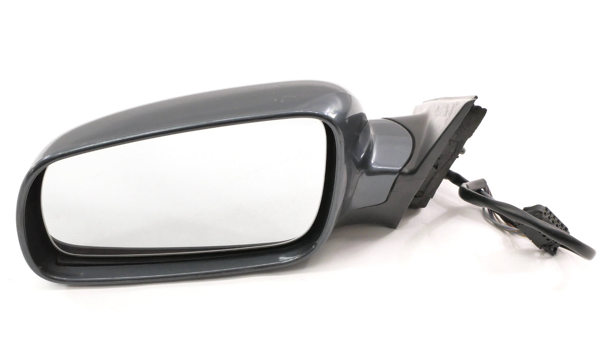 LH Exterior Side View Door Mirror 98-03 VW Passat B5 - Blue - Genuine