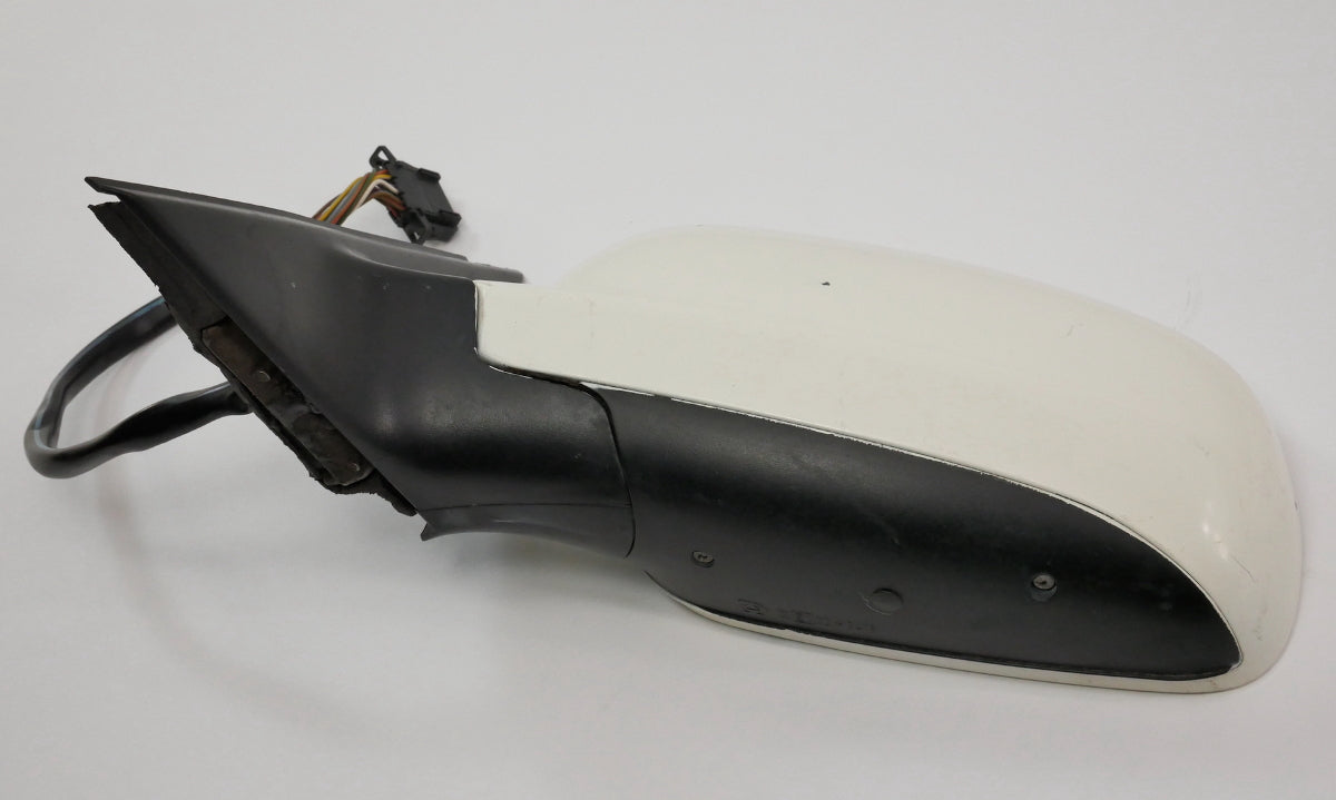 LH Exterior Side View Door Mirror 98-03 VW Passat B5 B5.5 - White - Genuine