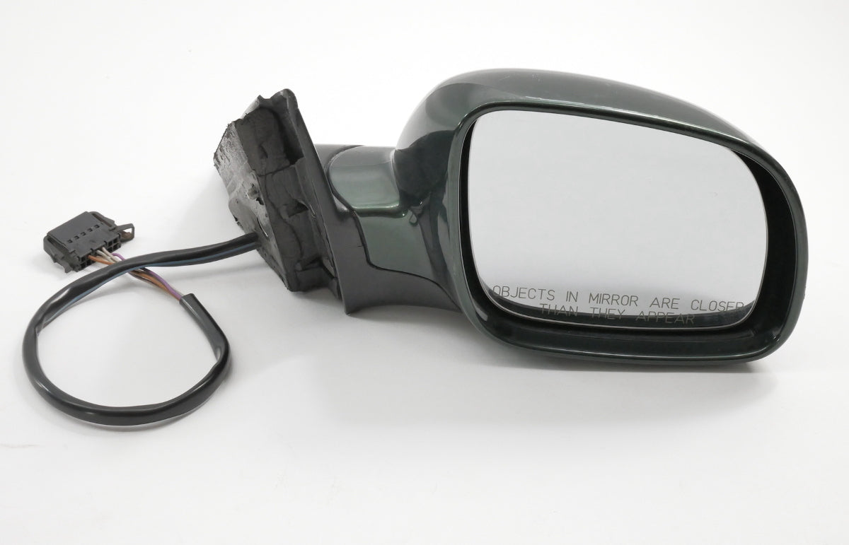 RH Side View Stubby Short Door Mirror 98-03 VW Passat B5 - Green - Genuine