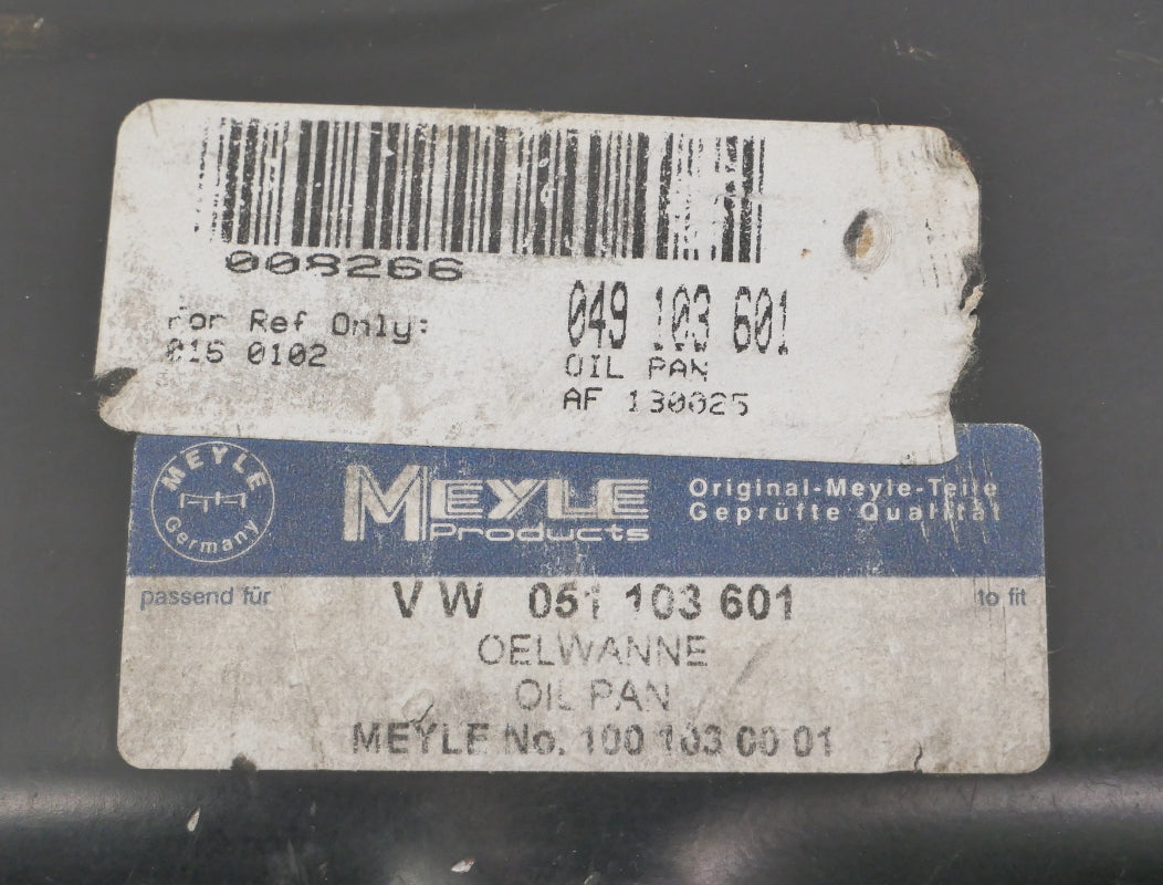 NOS Meyle Germany Oil Pan VW Jetta Golf GTI Cabrio Passat Gas Diesel MK1 Mk2 Mk3