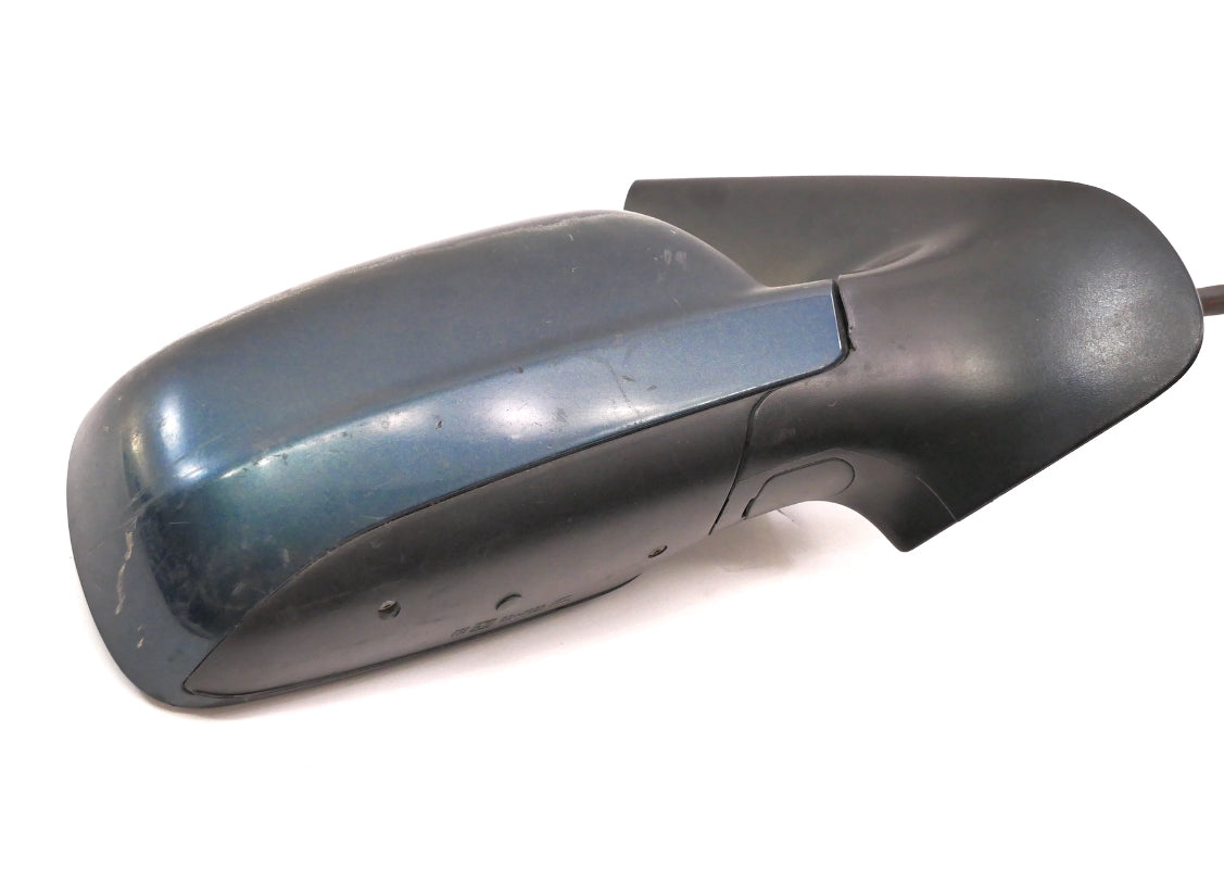 RH Manual Side View Exterior Door Mirror VW Jetta Golf MK4 Blue - Genuine