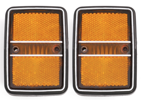 Front Fender Side Marker Light Lamp Set 79-84 VW Rabbit MK1 - OEM - 175 945 119