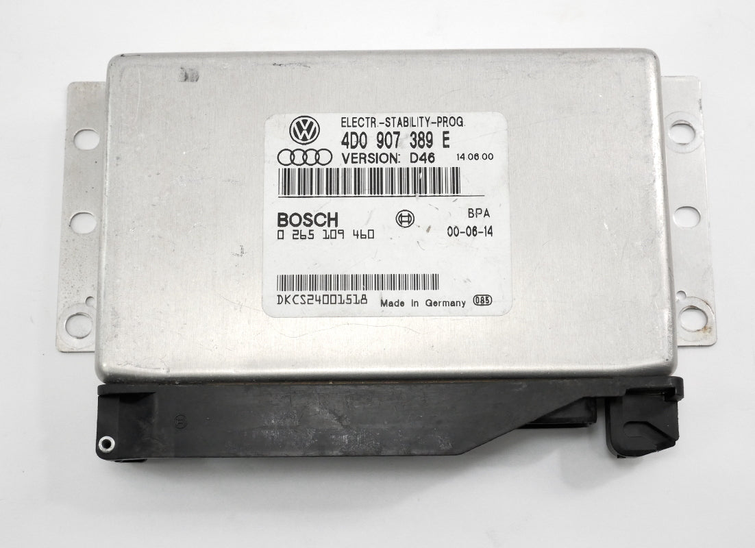 ESP Computer 00-03 Audi A8 S8 D2 Traction Control Module ~ Genuine 4D0 907 389 E
