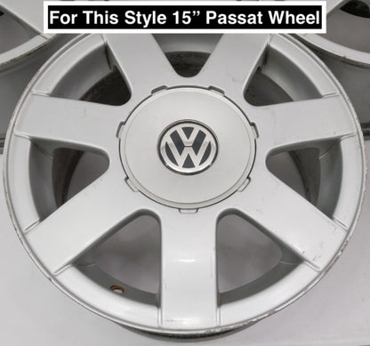 Wheel Center Hub Cap Cover Set 98-01 VW Passat B5 ~ Genuine OEM ~ 3B0 601 149