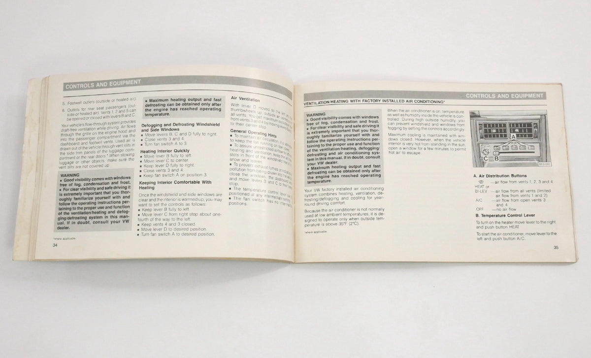 Original Owners Manual Book 1989 89 Volkswagen VW Fox - Genuine