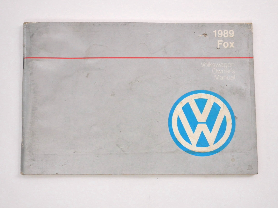 Original Owners Manual Book 1989 89 Volkswagen VW Fox - Genuine