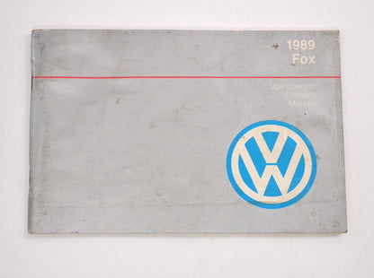 Original Owners Manual Book 1989 89 Volkswagen VW Fox - Genuine