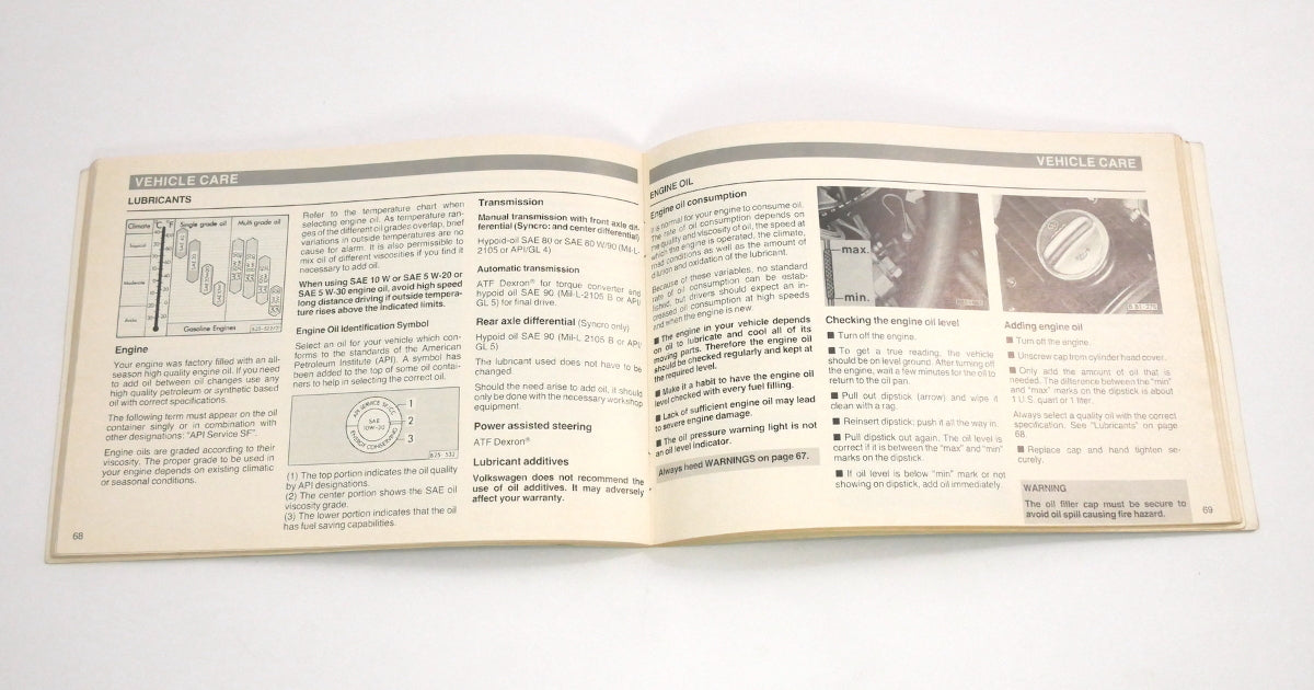 Original Owners Manual Book 1987 87 Volkswagen VW Quantum - Genuine