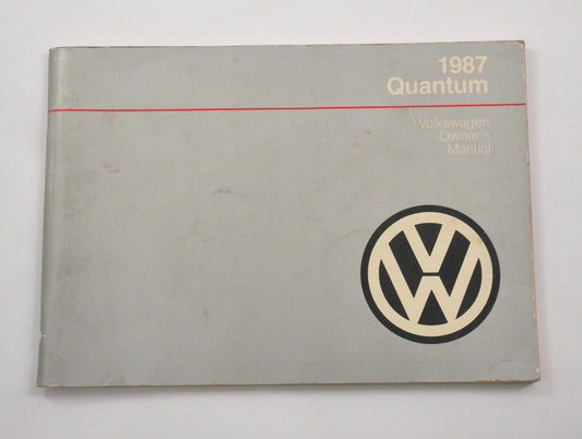 Original Owners Manual Book 1987 87 Volkswagen VW Quantum - Genuine