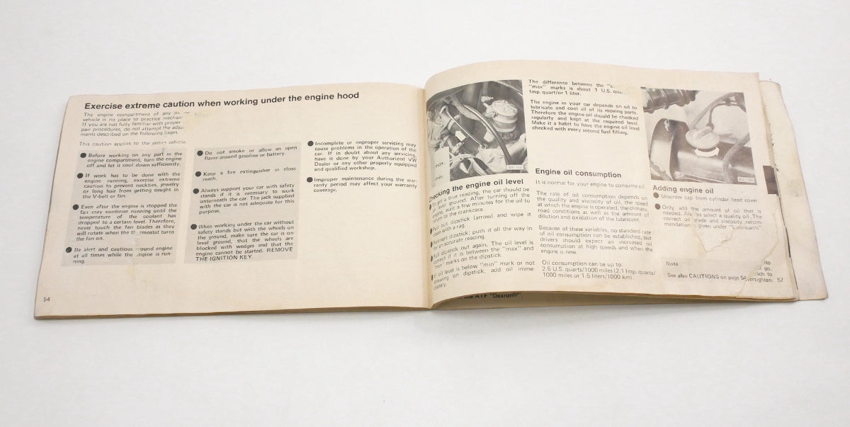 Original Owners Manual Book 1977 77 Volkswagen VW Scirocco MK1 - Genuine