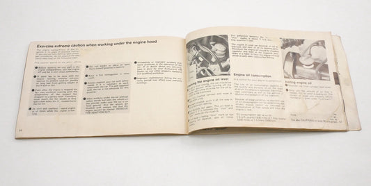Original Owners Manual Book 1977 77 Volkswagen VW Scirocco MK1 - Genuine