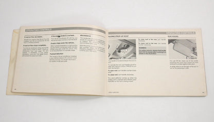 Original Owners Manual Book 1986 86 Volkswagen VW Scirocco MK2 - Genuine