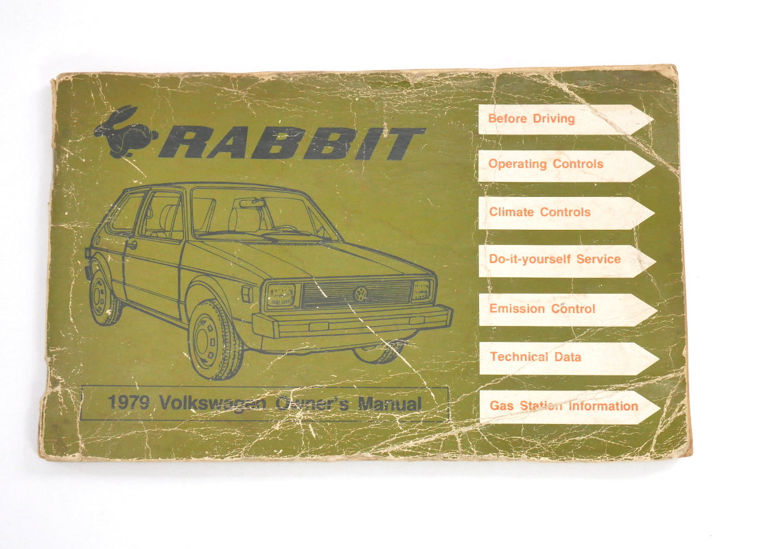 Original Owners Manual Book 1979 79 Volkswagen VW Rabbit MK1 - Genuine