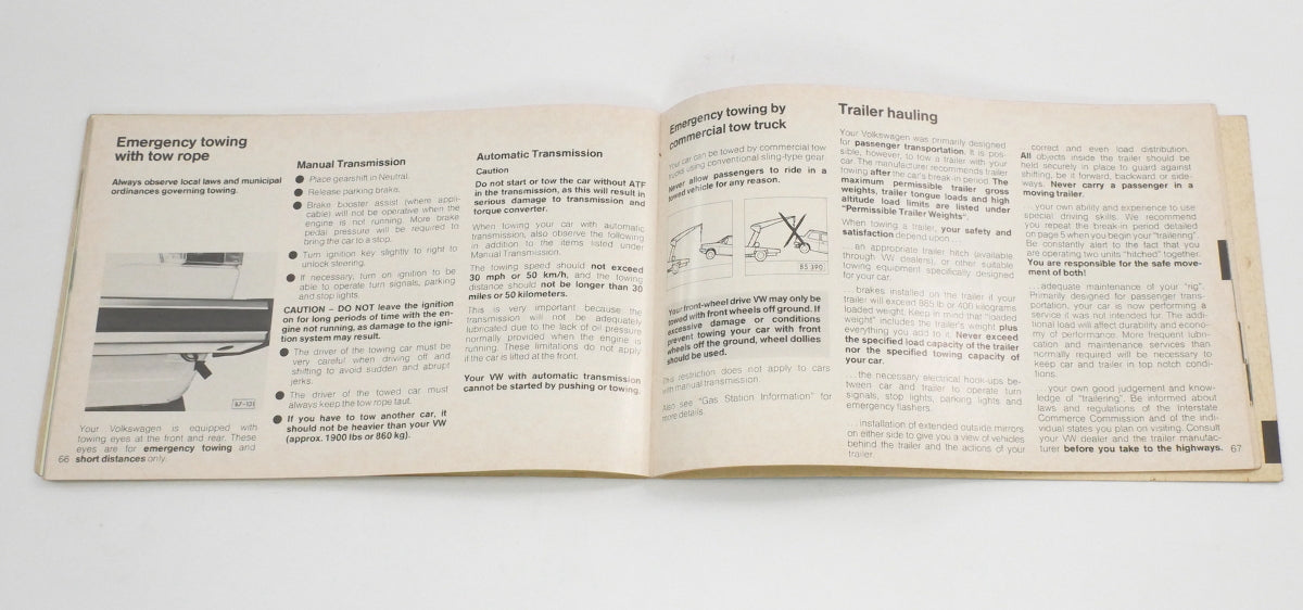 Original Owners Manual Book 1979 79 Volkswagen VW Rabbit MK1 ~ Genuine