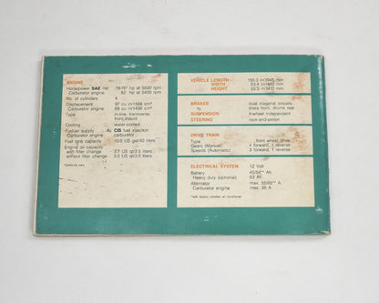 Original Owners Manual Book 1980 80 Volkswagen VW Rabbit MK1 - Genuine