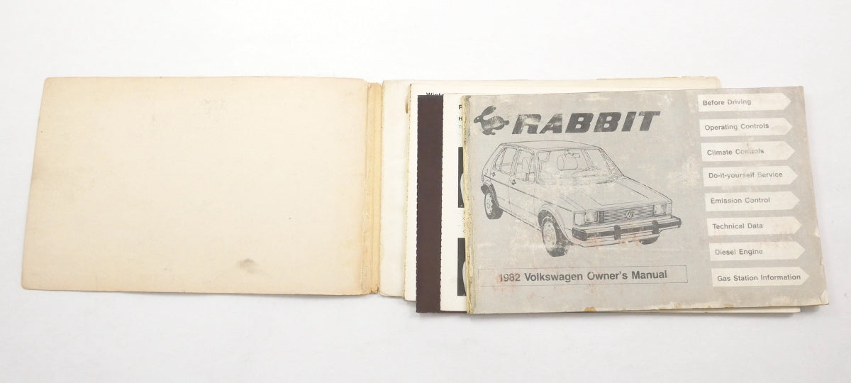 Original Owners Manual Book 1982 82 Volkswagen VW Rabbit MK1 - Genuine