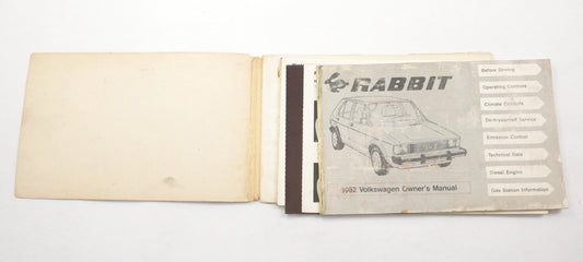 Original Owners Manual Book 1982 82 Volkswagen VW Rabbit MK1 - Genuine