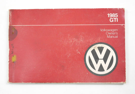 1985 85 Volkswagen VW Golf GTI Owners Manual Book MK2 - Genuine