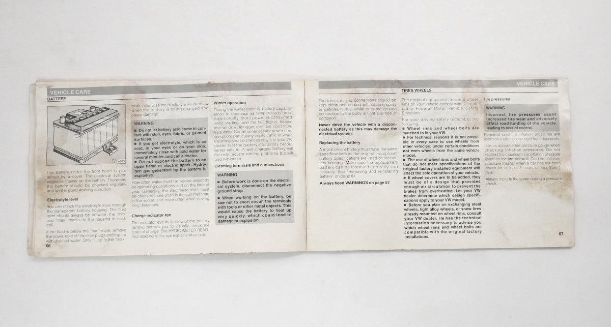 1985 85 Volkswagen VW Golf GTI Owners Manual Book MK2 - Genuine