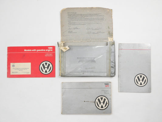 1986 86 Volkswagen VW Golf GTI Owners Manual Book MK2 - Genuine