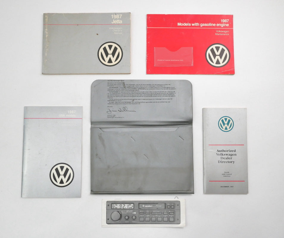 1987 87 Volkswagen VW Jetta Owners Manual Book MK2 - Genuine