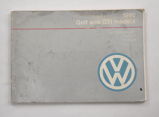 1990 90 VW Volkswagen VW Golf & GTI MK2 Owners Manual Book - Genuine