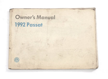 Owners Manual Book 1992 VW Passat B3 - Genuine Volkswagen