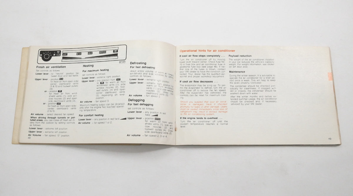 Original Owners Manual Book 1980 80 Volkswagen VW Rabbit MK1 ~ Genuine ~