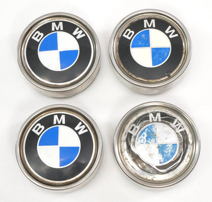 Metal Center Cap Set for BMW E12 E21 E24 E28 2002 78mm 3" - Genuine