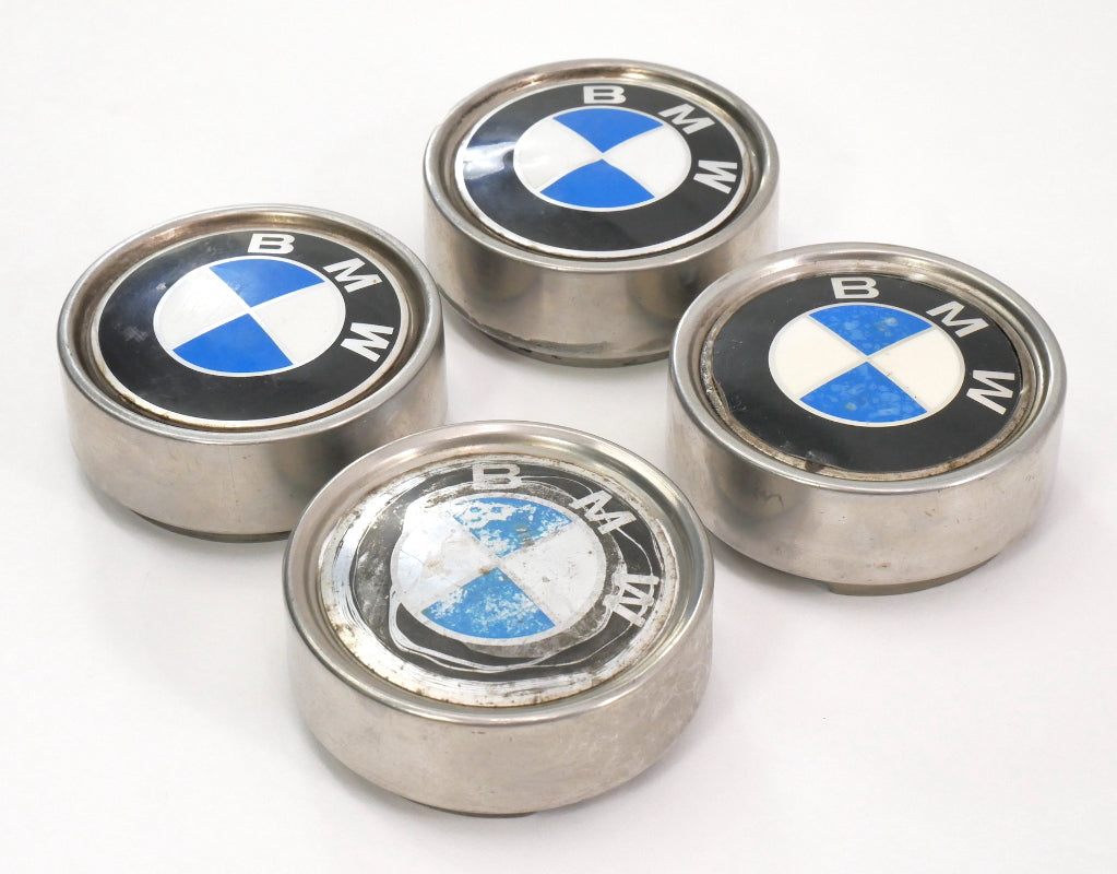 Metal Center Cap Set for BMW E12 E21 E24 E28 2002 78mm 3" - Genuine
