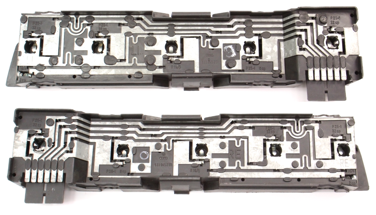 Tail Light Lamp Bulb Holder Trays 82-88 VW Scirocco MK2 OEM - 533 945 257 / 258