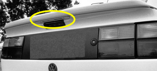 License Plate Light Trunk Trim 90-94 VW Corrado Black - Genuine - 535 943 127