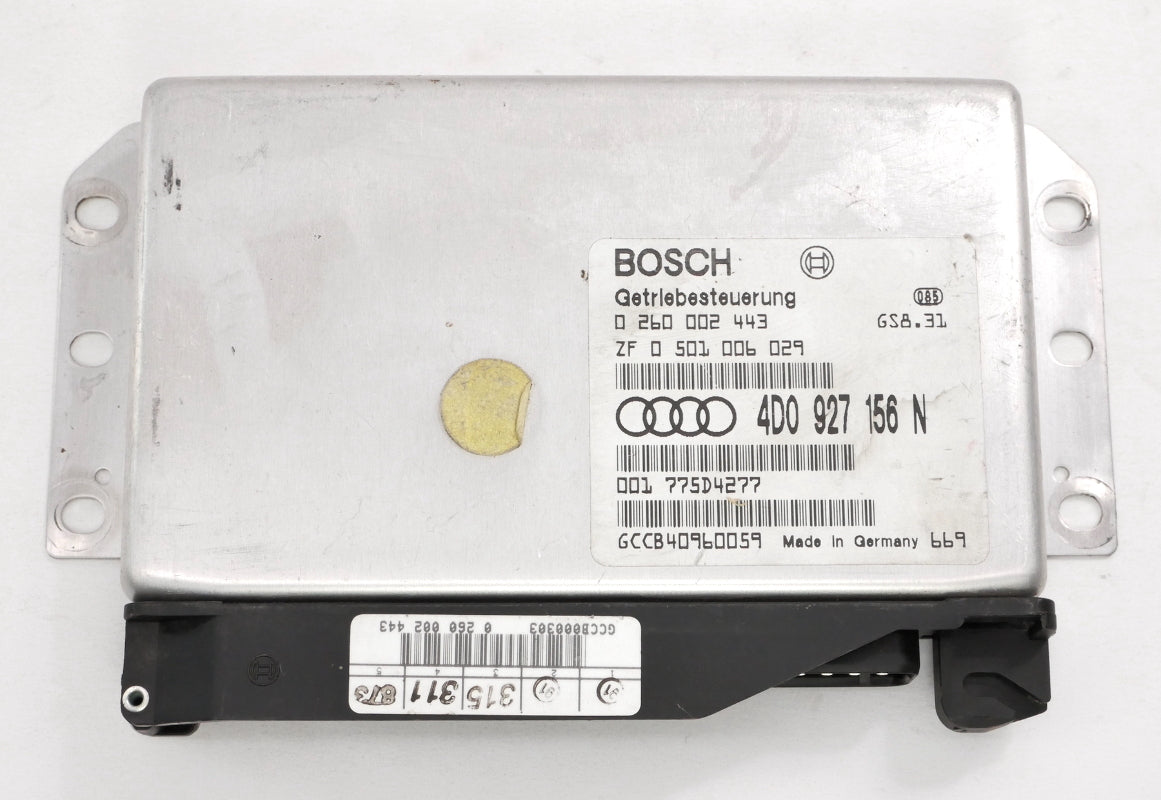 TCM TCU Transmission Computer Module 97-99 Audi A8 D2 - Genuine - 4D0 927 156 N