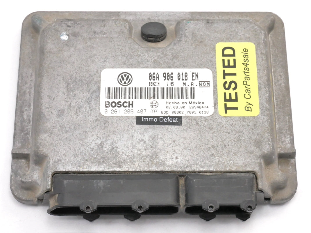 Immo Off ECU ECM Engine Computer 00-01 VW Beetle 2.0 AEG Cali - 06A 906 018 EN