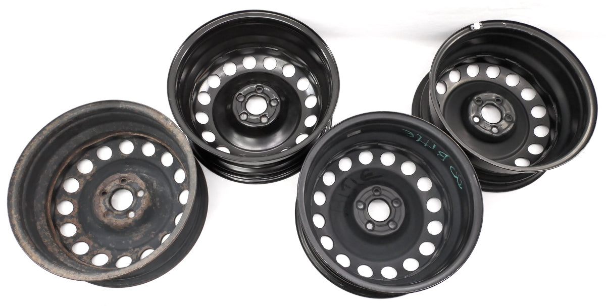 16" x 6.5 Steel Wheel Set 5x100 99-05 VW Jetta Golf GTI MK4 Beetle 1J0 601 027 L