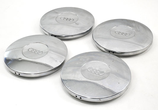 4x Chrome Wheel Center Hub Caps Hubcap VW Audi Fox MK1 Rabbit - Genuine
