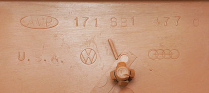 LH Outer Seat Hinge Side Trim 75-84 VW Rabbit MK1 Peanut Butter - 171 881 477 C