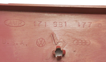 LH Outer Seat Hinge Side Trim VW 75-84 Rabbit GTI MK1 Lipstick Red 171 881 477 C