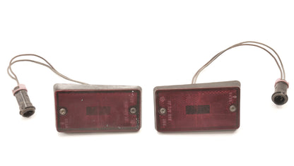 2x Rear Side Marker Light Lamp Lens & Harness 87-93 VW Fox Genuine 307 945 365 1