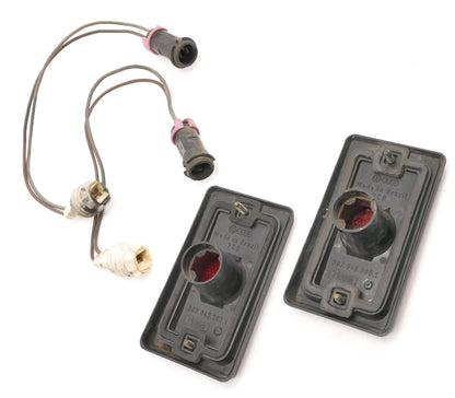 2x Rear Side Marker Light Lamp Lens & Harness 87-93 VW Fox Genuine 307 945 365 1