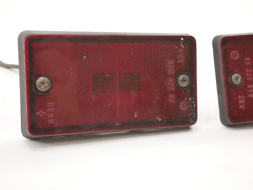 2x Rear Side Marker Light Lamp Lens & Harness 87-93 VW Fox Genuine 307 945 365 1