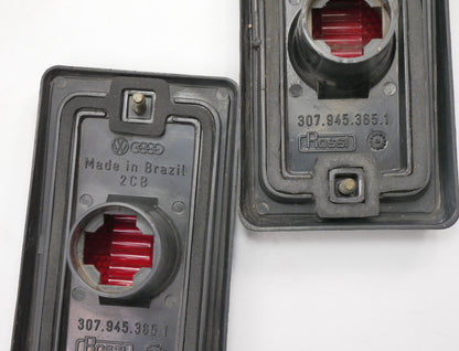 2x Rear Side Marker Light Lamp Lens & Harness 87-93 VW Fox Genuine 307 945 365 1