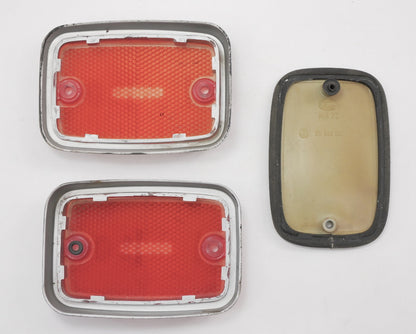 2x Rear Side Lens Light Reflector 70-79 VW Bus Aircooled Hella - 211 945 161