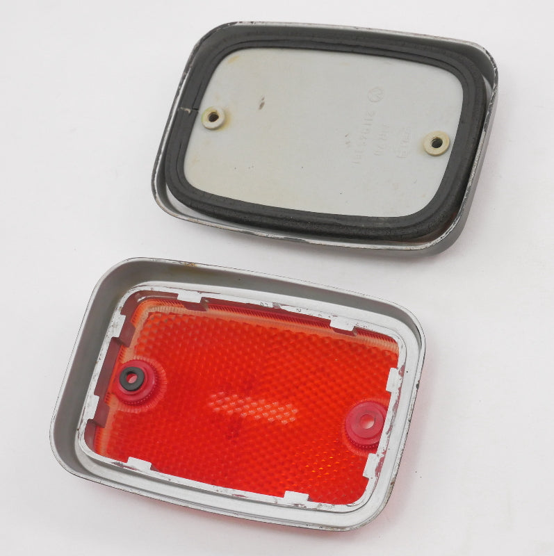 2x Rear Side Lens Light Reflector 70-79 VW Bus Aircooled Hella - 211 945 161